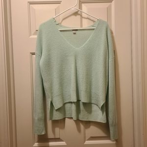Halogen Cashmere Thermal Weave V-Neck Sweater Size